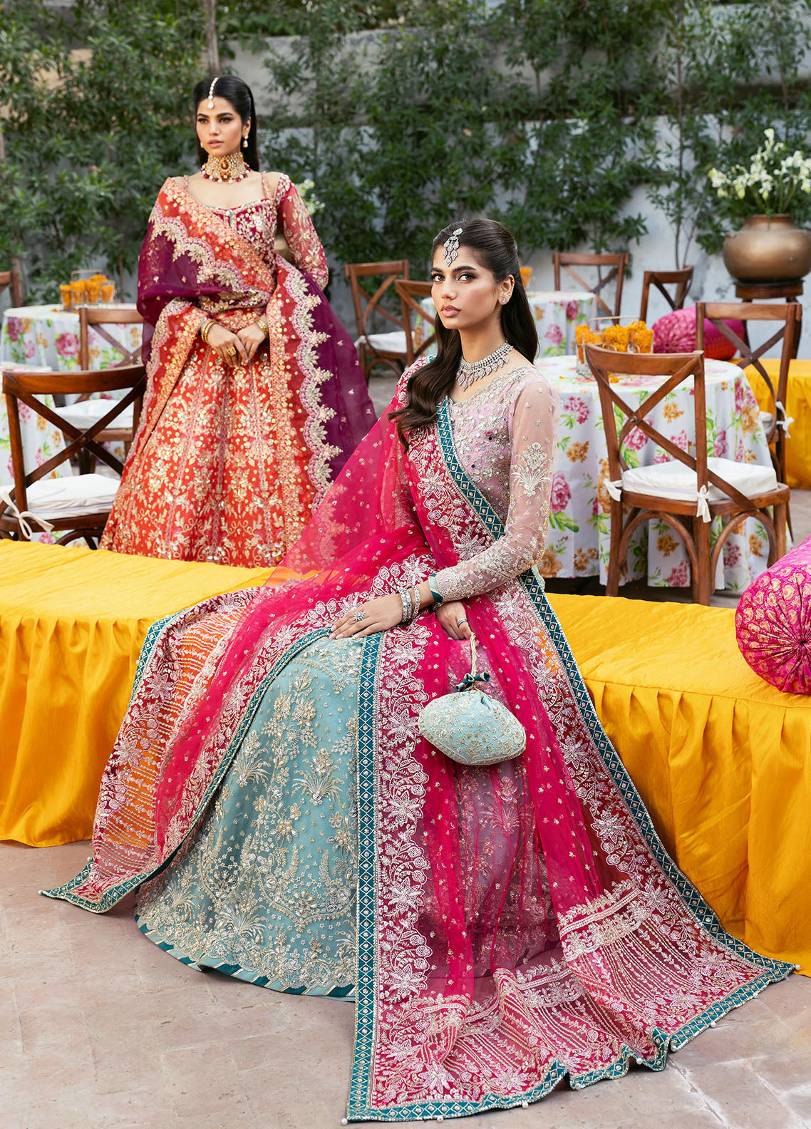 Gulaal | Chaandni Wedding Formals | Shanaya XL Sky Blue Net