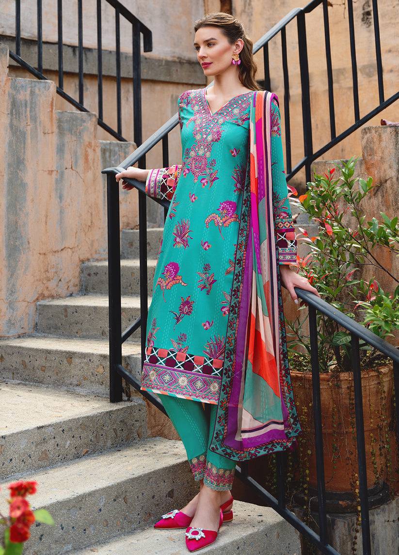 Gulaal | The Enchanted Garden | Almeria - Pakistani Designer Dress - by Gulaal | Type: Luxury - 100% Original at Saira Sultan
