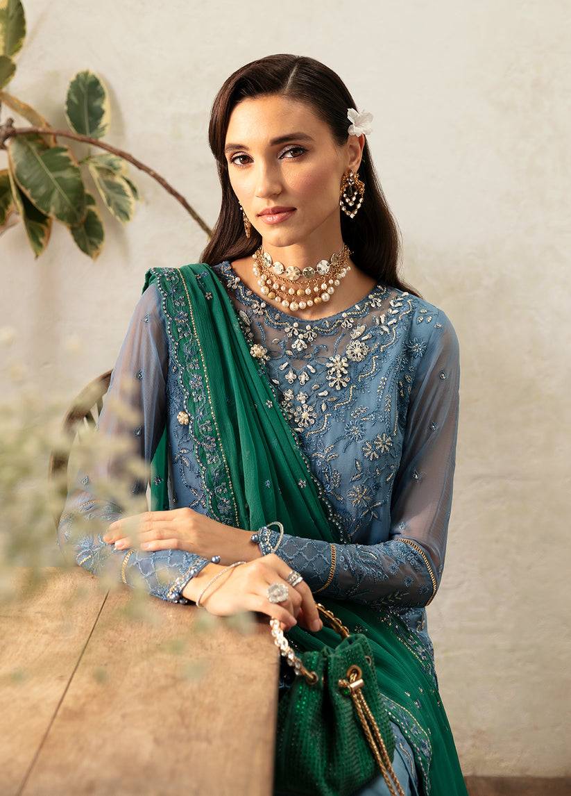 Gulaal | Embroidered Chiffon Eid Collection | HELIA - Pakistani Designer Dress - by Gulaal | Type: Formal - 100% Original at Saira Sultan