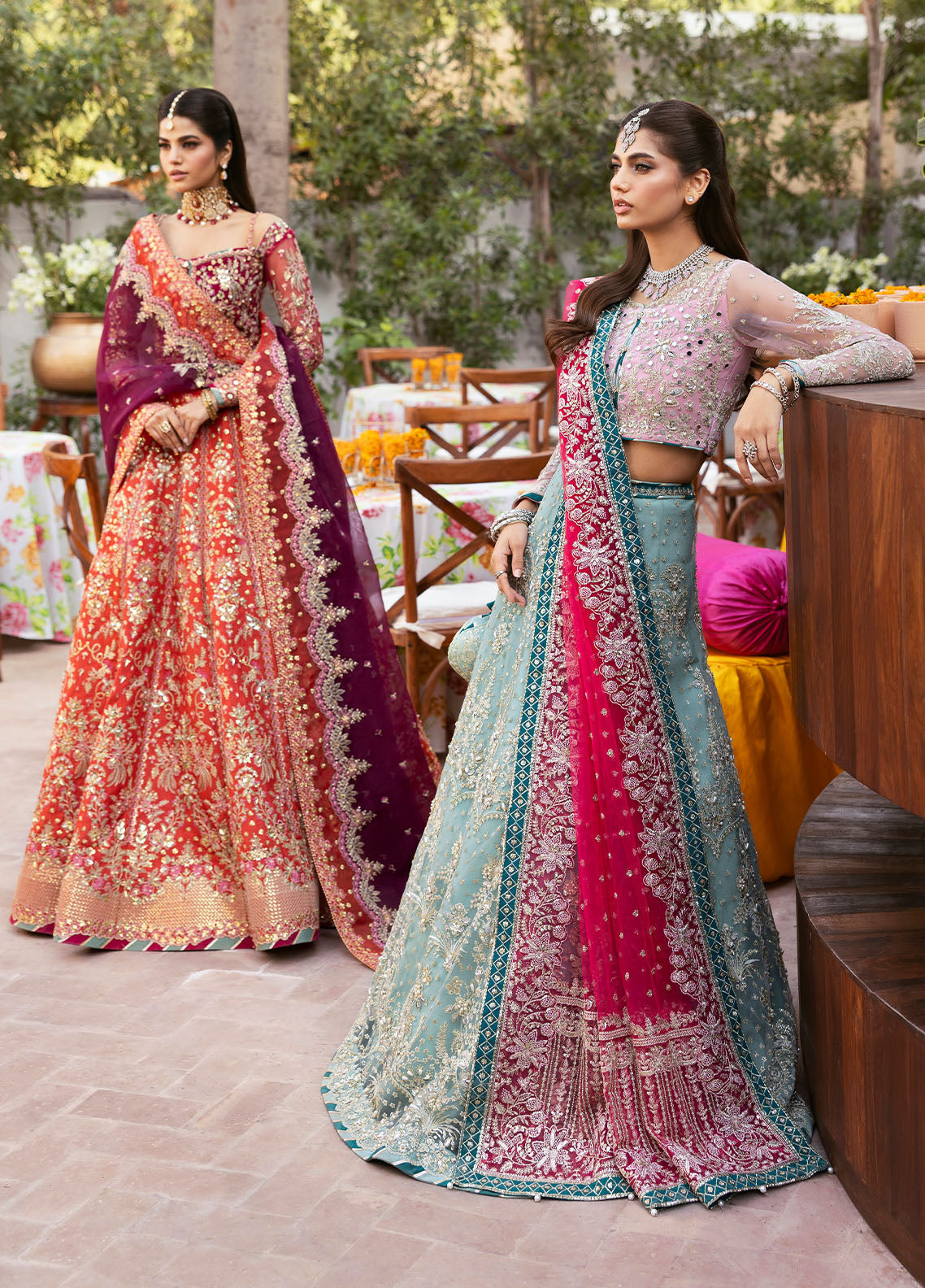 Gulaal | Chaandni Wedding Formals | Shanaya L Sky Blue Net
