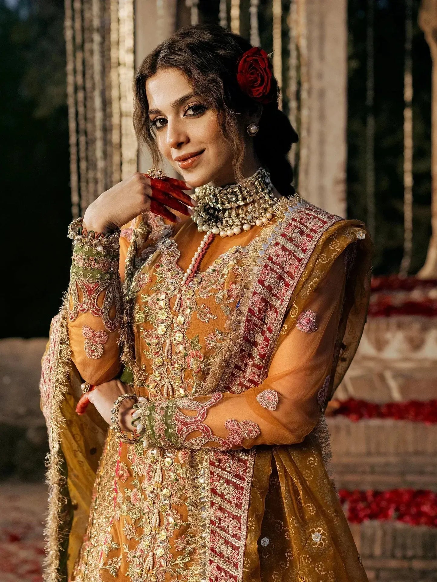 Maryam Hussain | Gulaab Wedding Formals 24 | Sandli - Pakistani Designer Dress - by Maryam Hussain | Type: Bridal - 100% Original at Saira Sultan