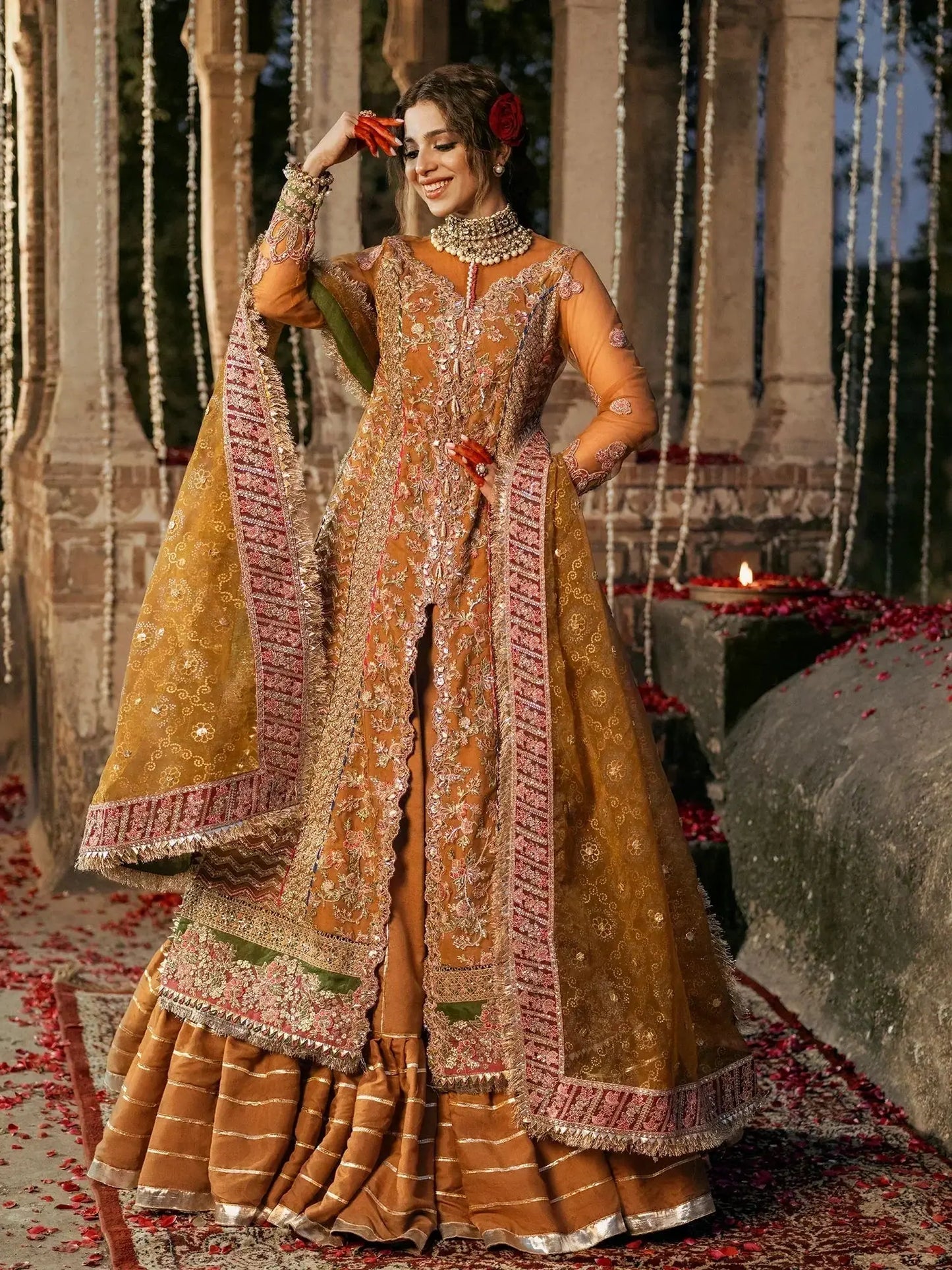 Maryam Hussain | Gulaab Wedding Formals 24 | Sandli - Pakistani Designer Dress - by Maryam Hussain | Type: Bridal - 100% Original at Saira Sultan
