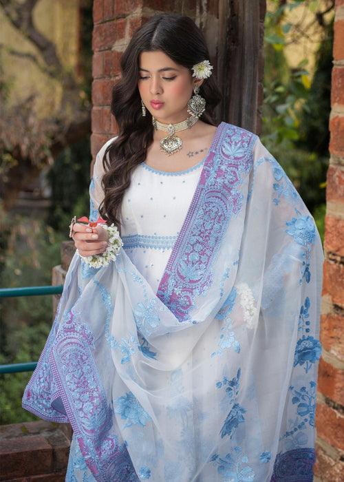 Ali Xeeshan | Chanda Luxury Pret | Nur-e-Jahan L White Cotton Net