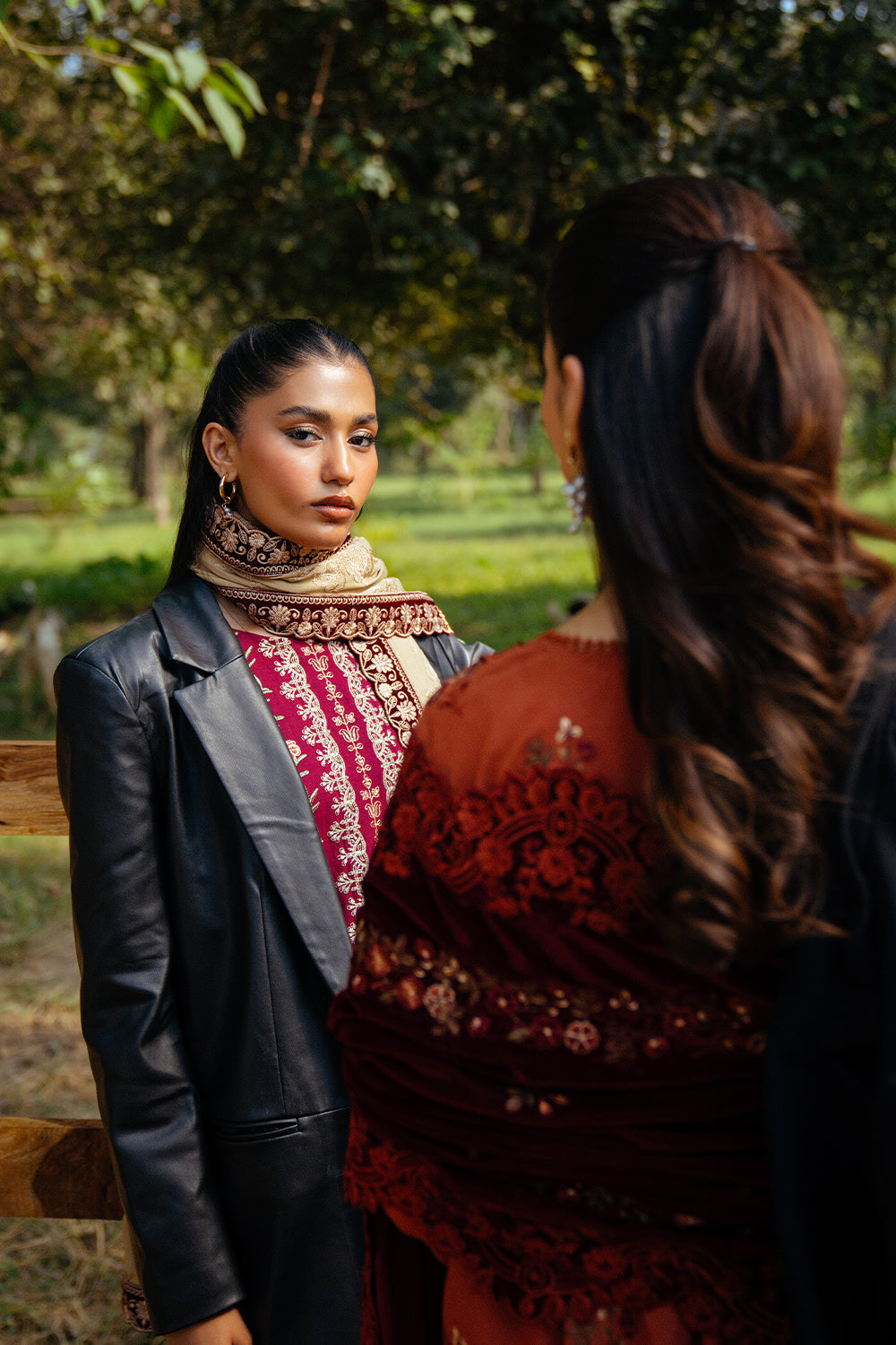 Saira Rizwan | Winter 2024 | SANSA-SRW24-09 XL Hot Pink Khaddar