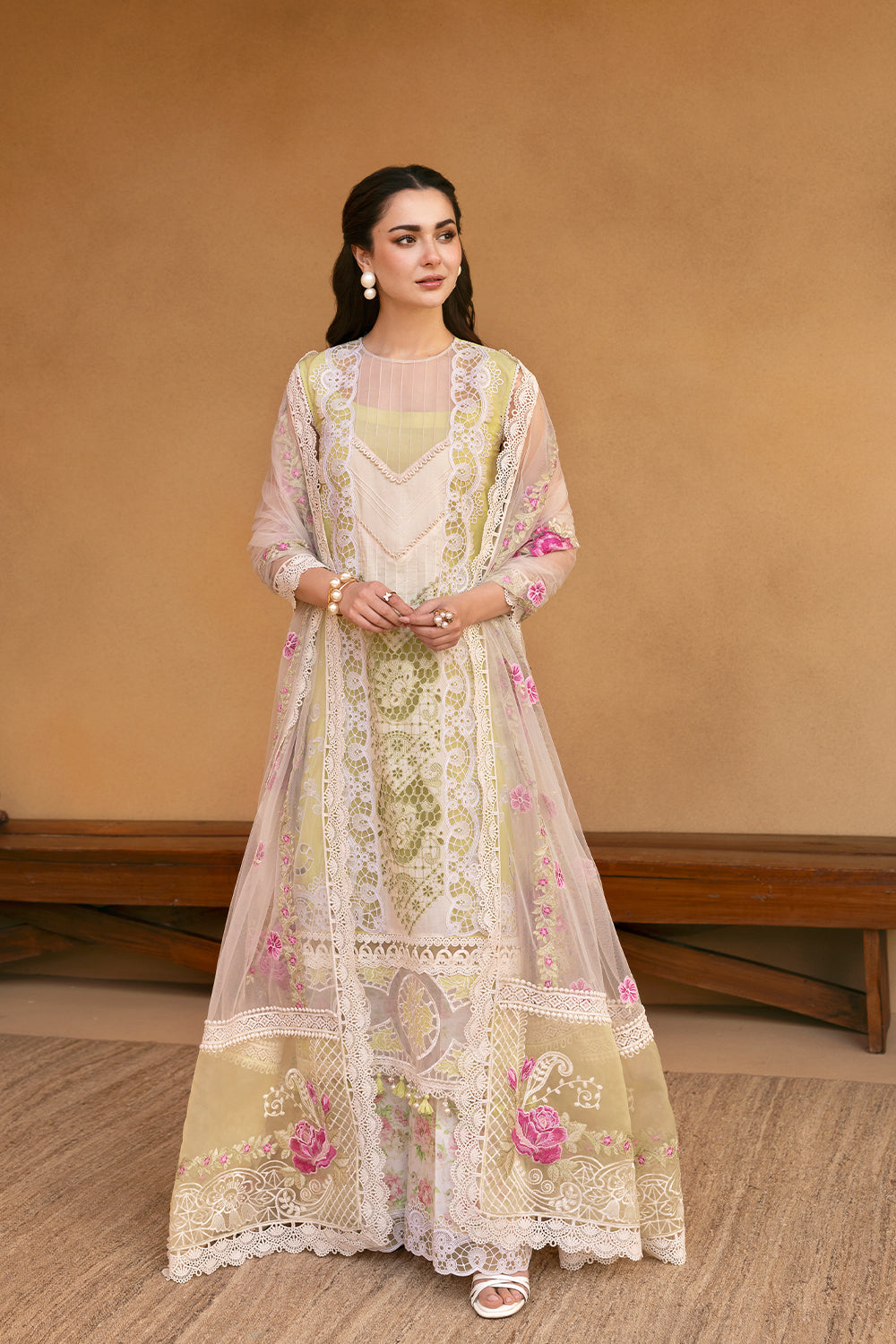 Saira Rizwan | Luxury Lawn 25 | VERA-SRL25-05 XS Lemon Yellow Lawn