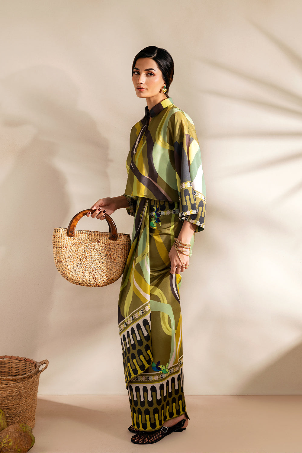 Saira Rizwan | Silk Coords 25 | GOLDEN GUAVA - SRSP-25-07 - Pakistani Designer Dress - by Saira Rizwan - Type : Ladies Clothes - 100% Original at Saira Sultan