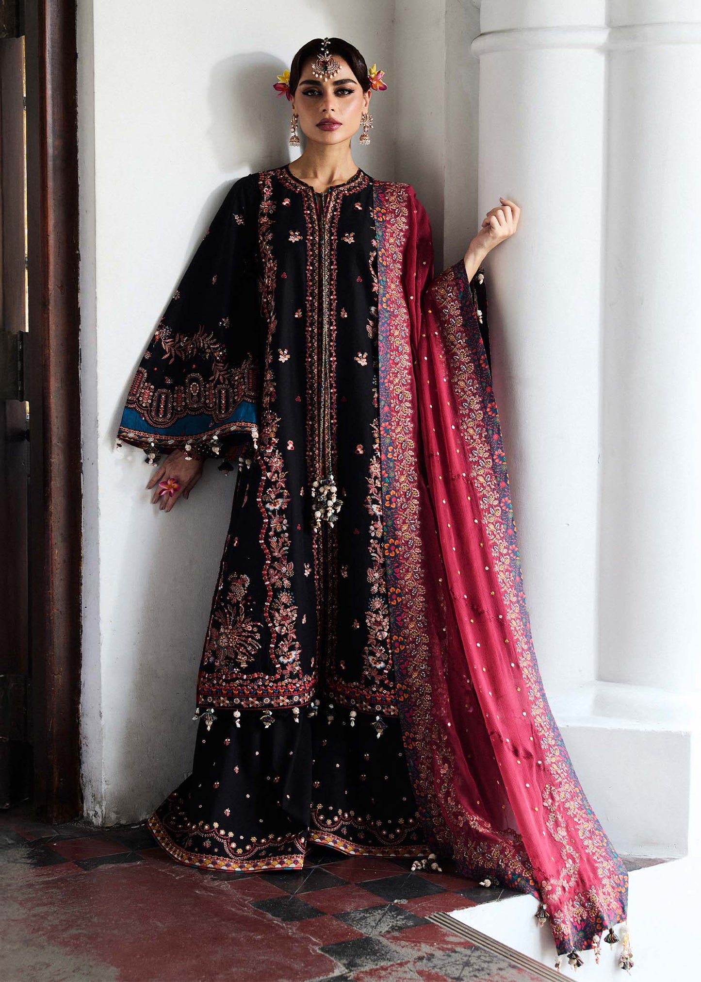 Hussain Rehar | Luxury Lawn 25 | Bliz XS Black Lawn