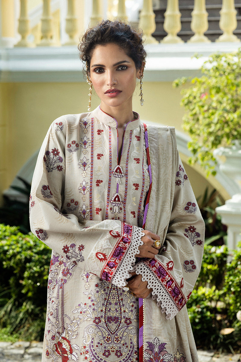 Mushq | Seraph Jacquard Lawn 25 | Levana L Off White Lawn