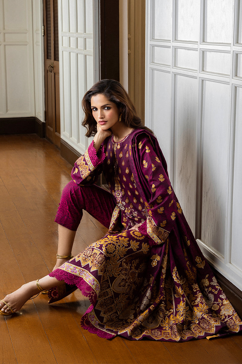 Mushq | Seraph Jacquard Lawn 25 | Eleanor Custom Size Magenta Lawn