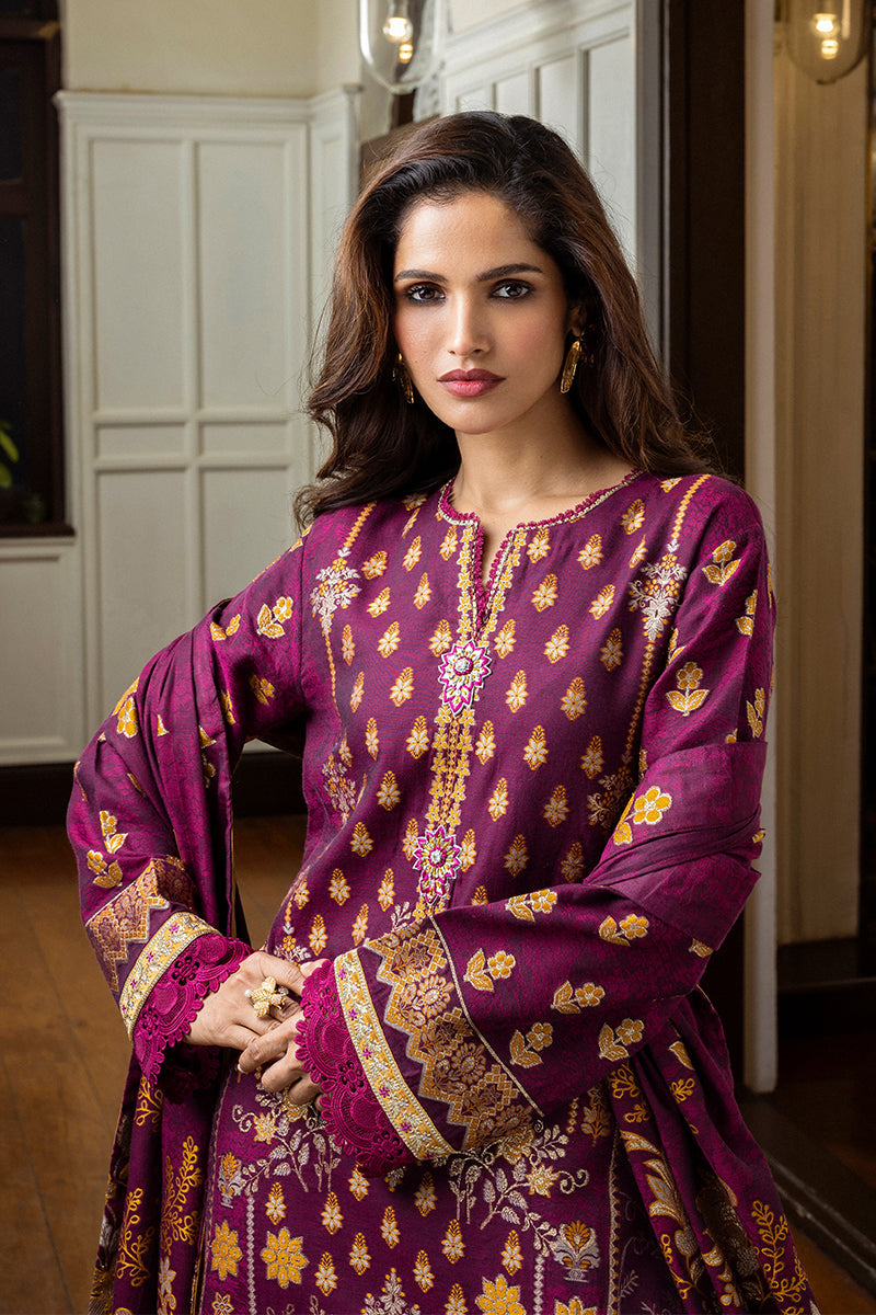 Mushq | Seraph Jacquard Lawn 25 | Eleanor M Magenta Lawn