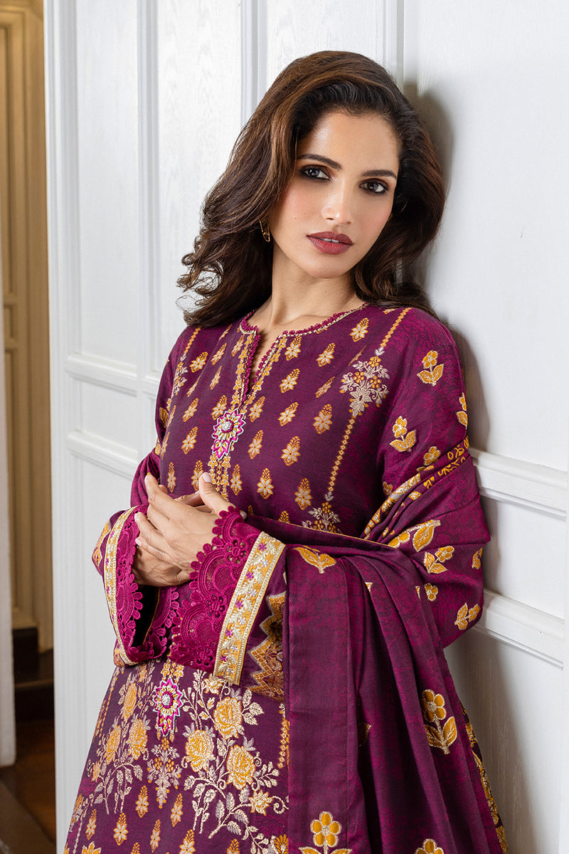 Mushq | Seraph Jacquard Lawn 25 | Eleanor L Magenta Lawn