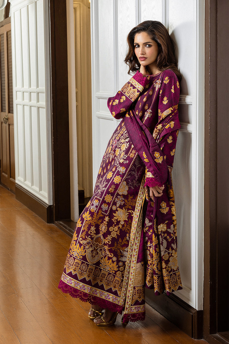 Mushq | Seraph Jacquard Lawn 25 | Eleanor S Magenta Lawn