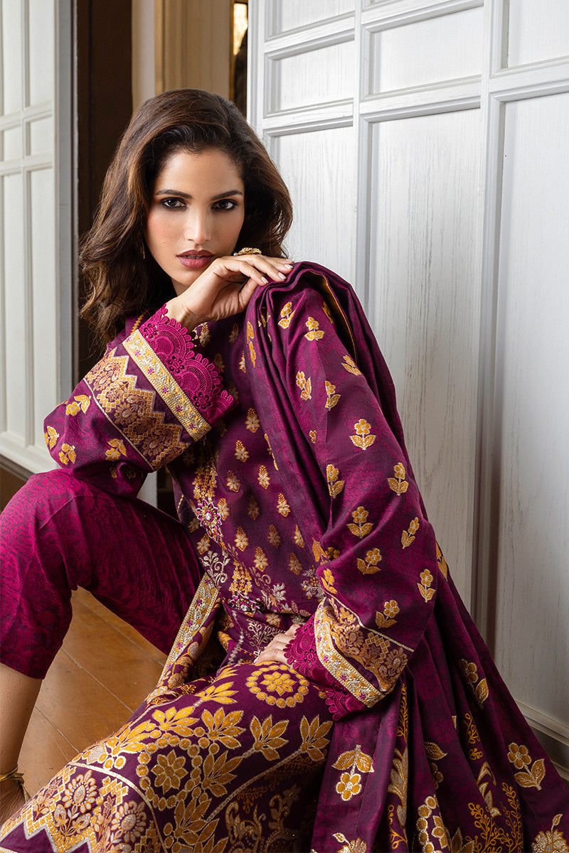 Mushq | Seraph Jacquard Lawn 25 | Eleanor XL Magenta Lawn