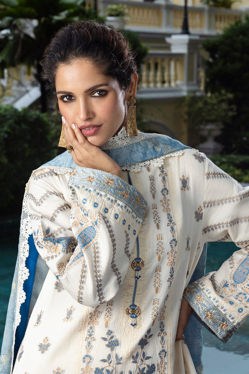 Mushq | Seraph Jacquard Lawn 25 | Calafia M Off White Lawn