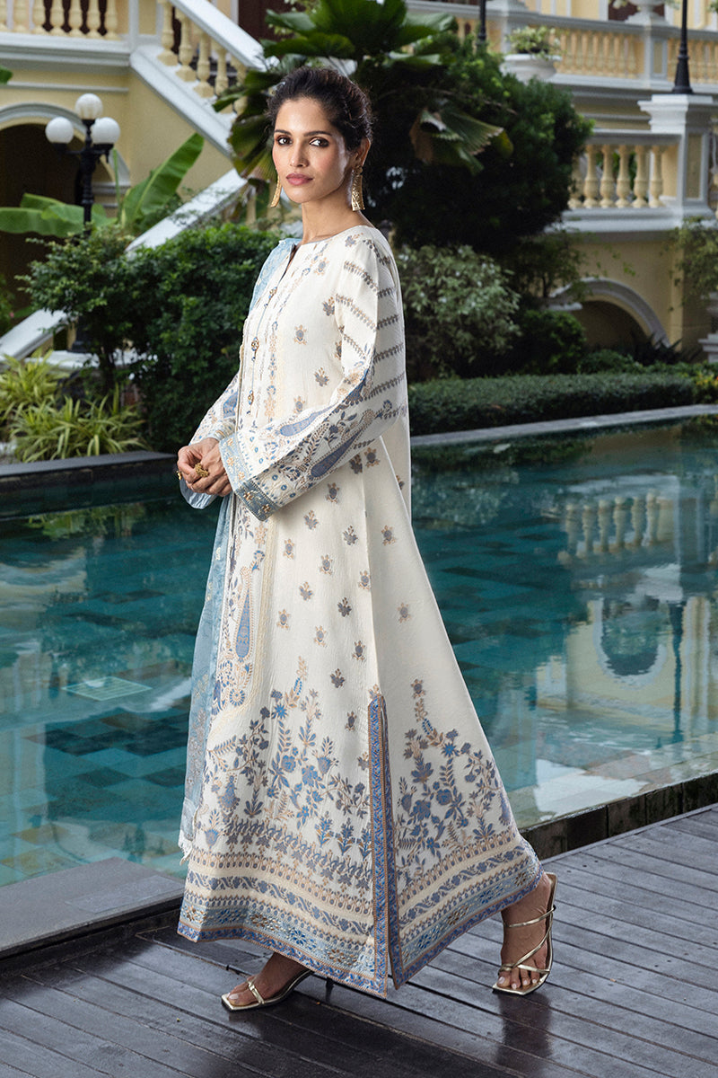 Mushq | Seraph Jacquard Lawn 25 | Calafia Custom Size Off White Lawn