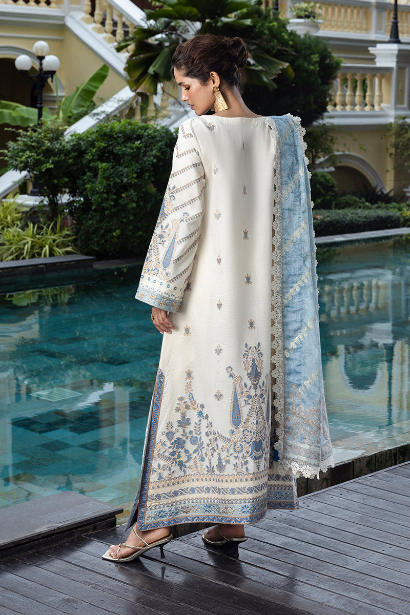 Mushq | Seraph Jacquard Lawn 25 | Calafia S Off White Lawn