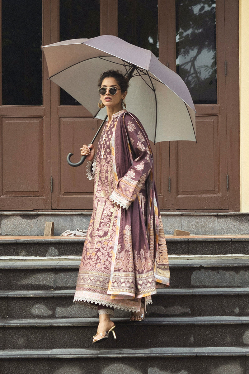 Mushq | Seraph Jacquard Lawn 25 | Narissa Custom Size Plum Lawn