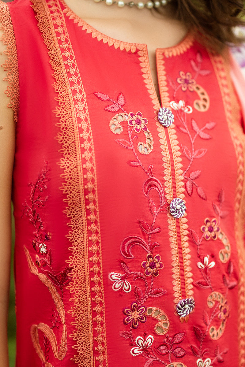 Mushq | Secret Garden Hemline 25 | Wanderlust Blooms Custom Size Coral Pink Lawn
