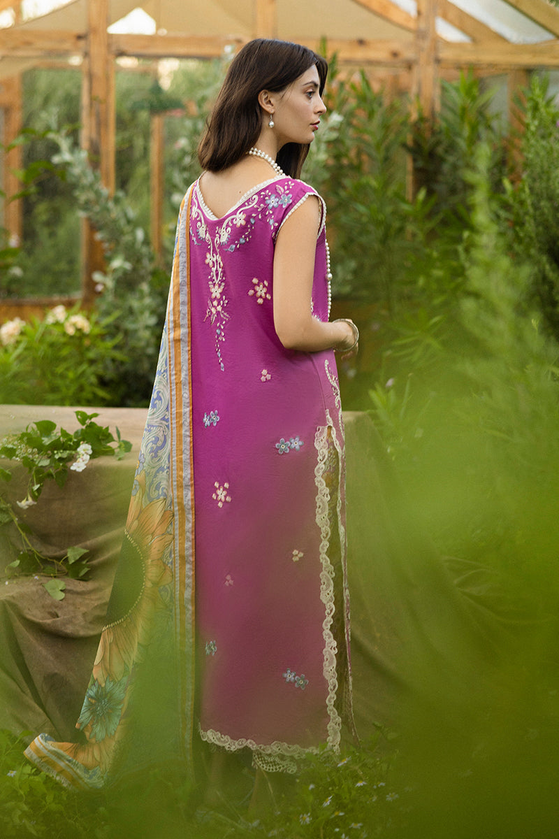 Mushq | Secret Garden Hemline 25 |Mystic Rose S Pinkish Purple Lawn