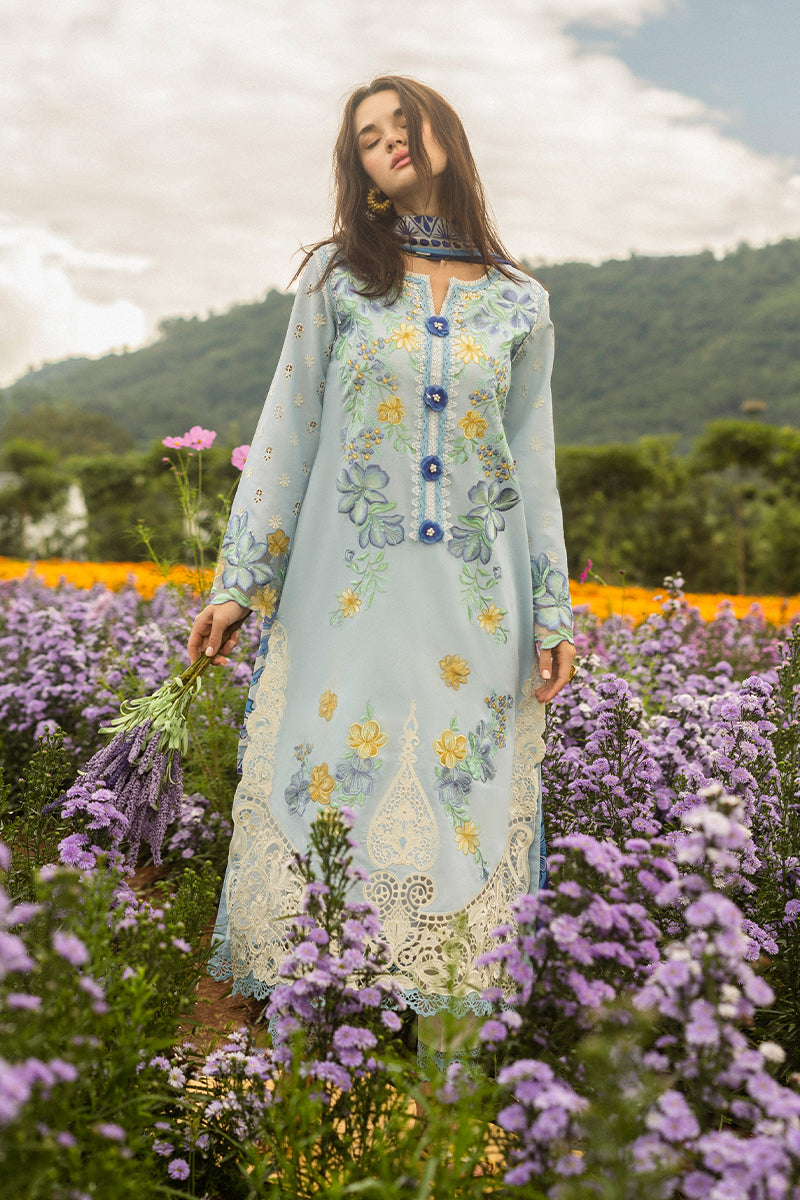 Mushq | Secret Garden Hemline 25 | Hidden Oasis S Sky Blue Lawn