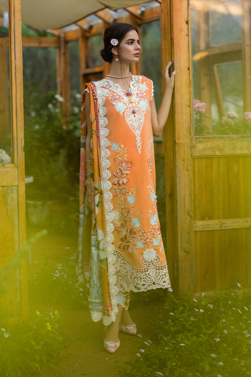 Mushq | Secret Garden Hemline 25 | Silent Petals XS Lawn Orange