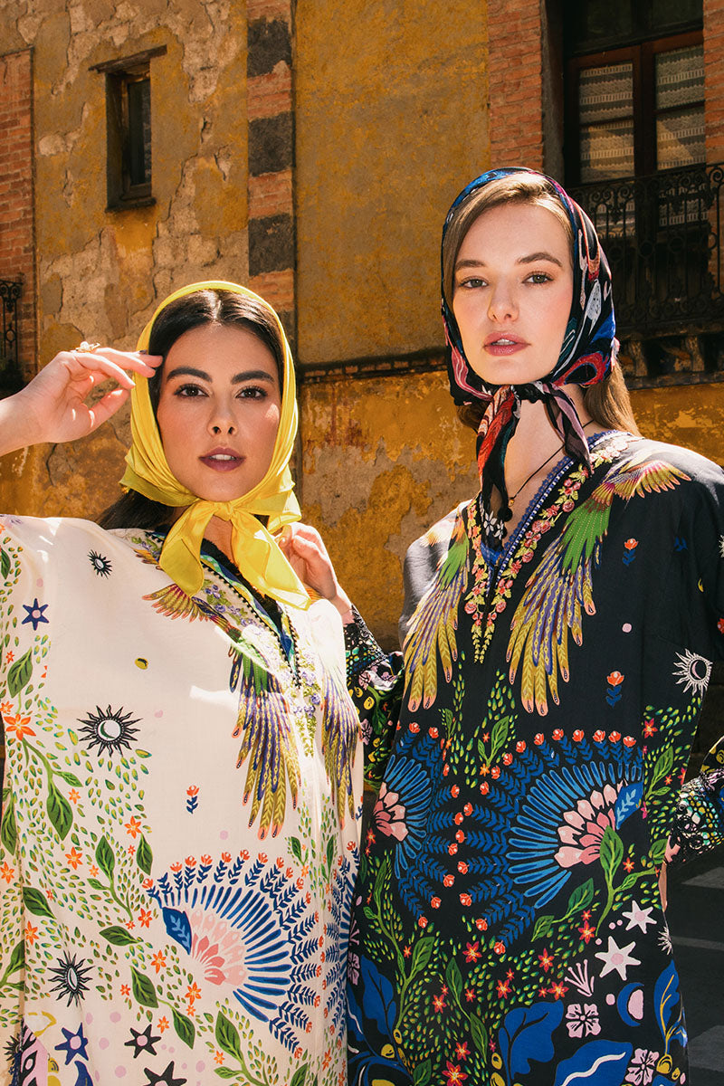 Mushq | La Dolce Hemline Prints 25 | Magnolias M Off White Lawn