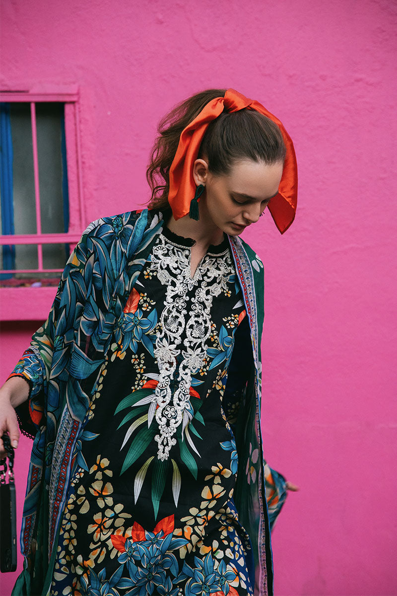 Mushq | La Dolce Hemline Prints 25 | Life of Irises L Blue Lawn