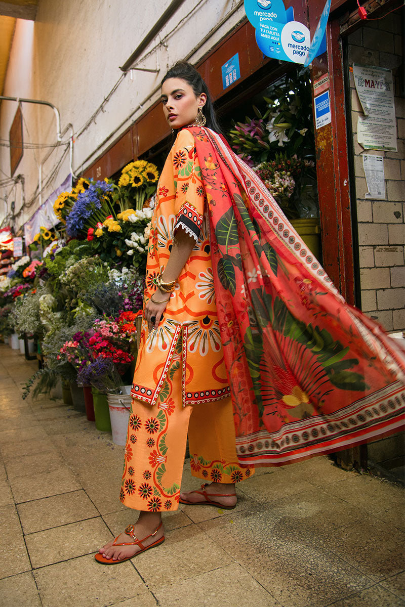 Mushq | La Dolce Hemline Prints 25 | Doves of Garden S Orange Lawn