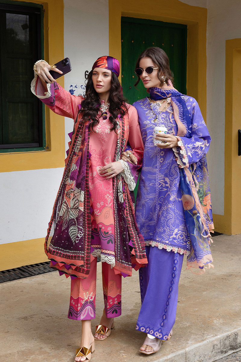 Mushq | Mirasol Printed Cambric | Alma Mia - Pakistani Designer Dress - by Mushq - Type : Ladies Clothes - 100% Original at Saira Sultan