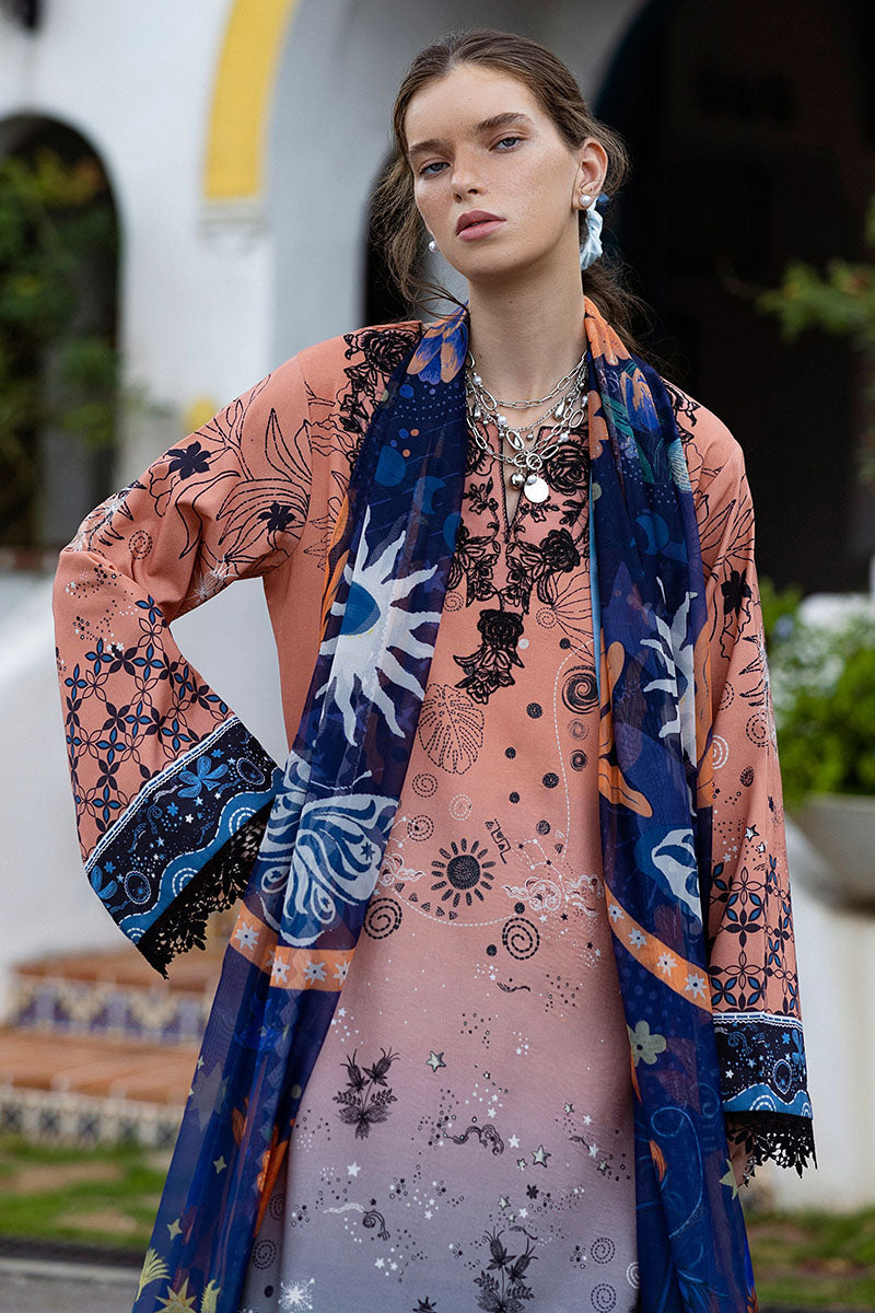 Mushq | Mirasol Printed Cambric | Viento Vivi - Pakistani Designer Dress - by Mushq - Type : Ladies Clothes - 100% Original at Saira Sultan