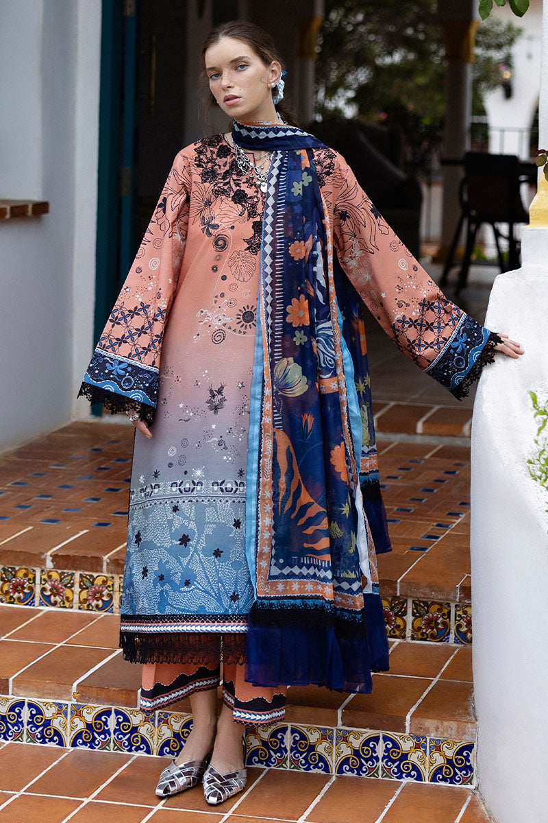 Mushq | Mirasol Printed Cambric | Viento Vivi - Pakistani Designer Dress - by Mushq - Type : Ladies Clothes - 100% Original at Saira Sultan