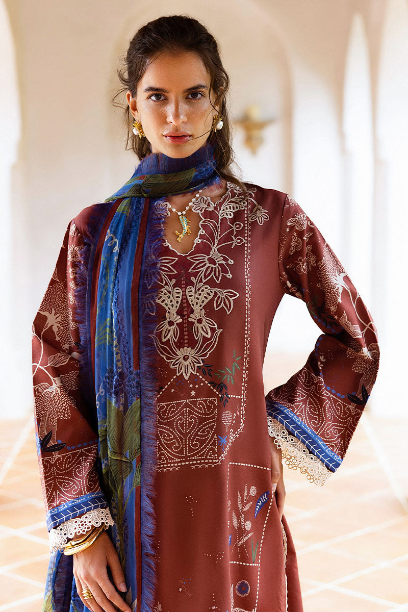 Mushq | Mirasol Printed Cambric | Santo Mio - Pakistani Designer Dress - by Mushq - Type : Ladies Clothes - 100% Original at Saira Sultan