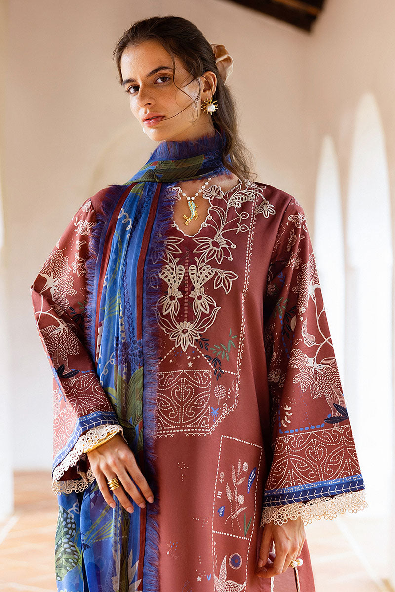Mushq | Mirasol Printed Cambric | Santo Mio - Pakistani Designer Dress - by Mushq - Type : Ladies Clothes - 100% Original at Saira Sultan