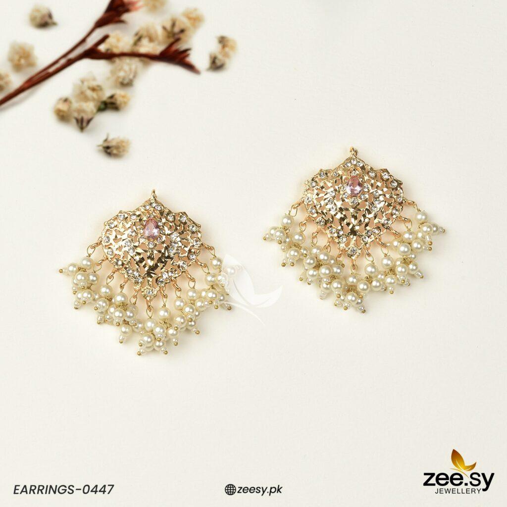Hyderabadi Earrings-0447 Pink