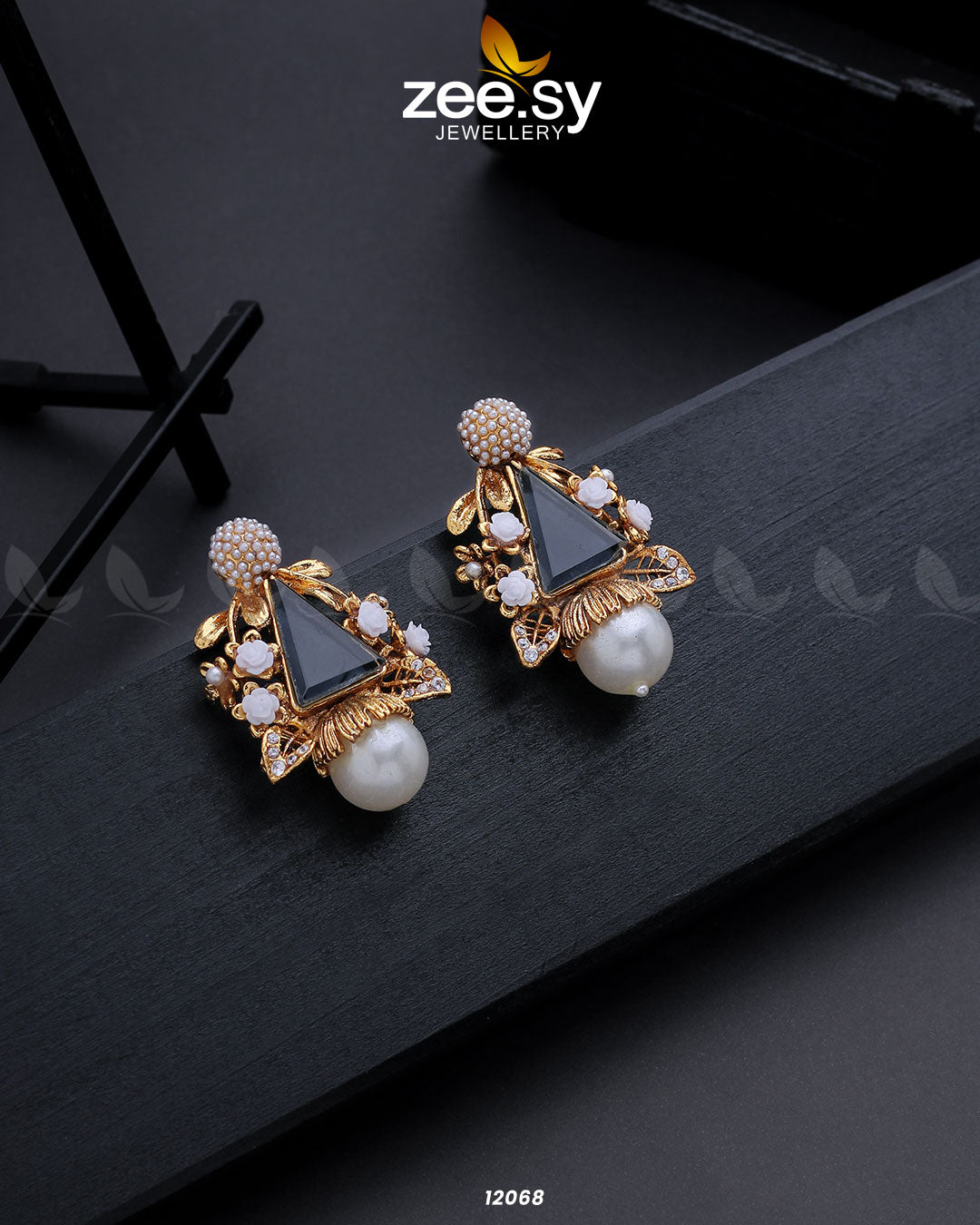 Hand Crafted Earings Gray