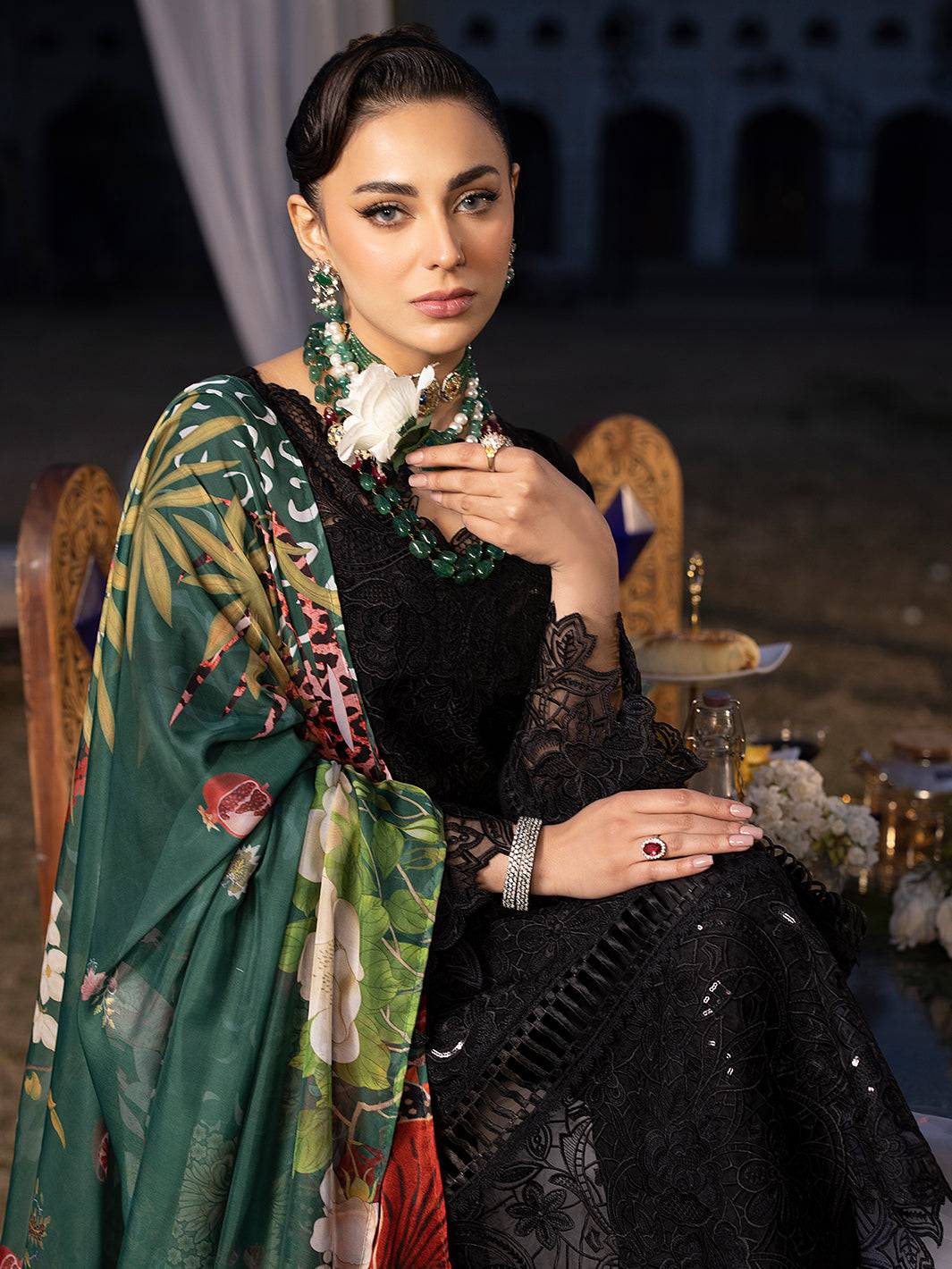 Mahnur | Mahrukh Luxury Lawn 24 | HEMAYAL - Pakistani Designer Dress - by Mahnur | Type: Formal - 100% Original at Saira Sultan