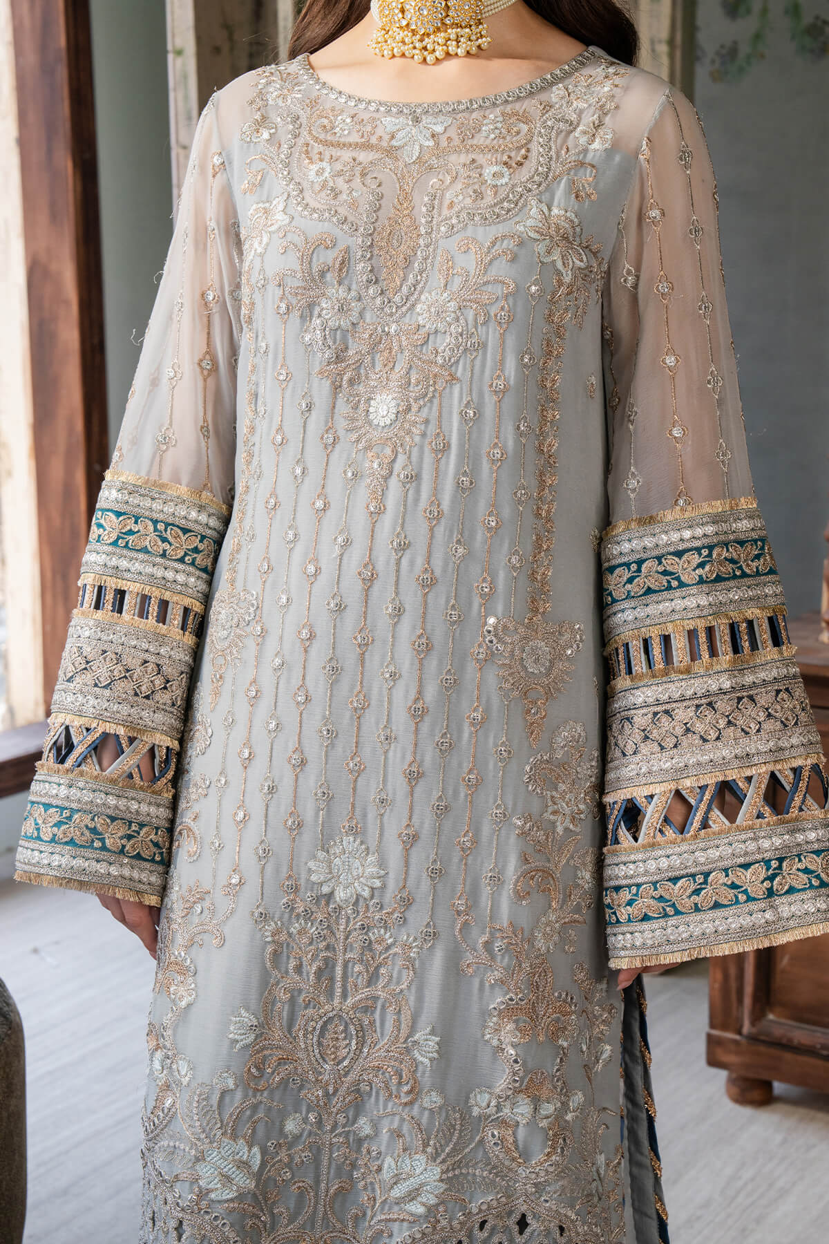 Imrozia Premium | Naina Chiffon | I-190 Rumman - Pakistani Designer Dress - by Imrozia Premium | Type: Formal - 100% Original at Saira Sultan