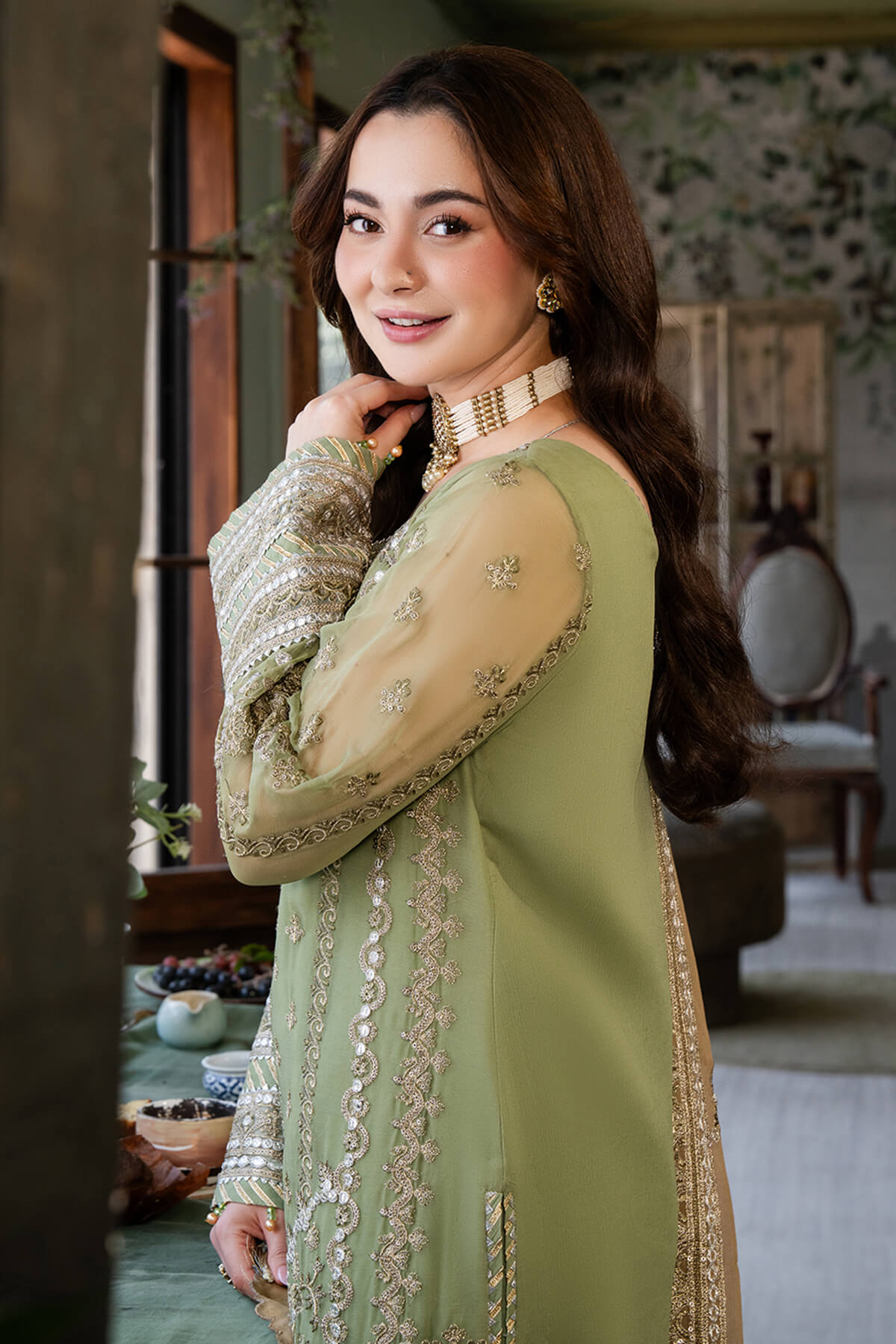 Imrozia Premium | Naina Chiffon | I-191 Aabia - Pakistani Designer Dress - by Imrozia Premium | Type: Formal - 100% Original at Saira Sultan