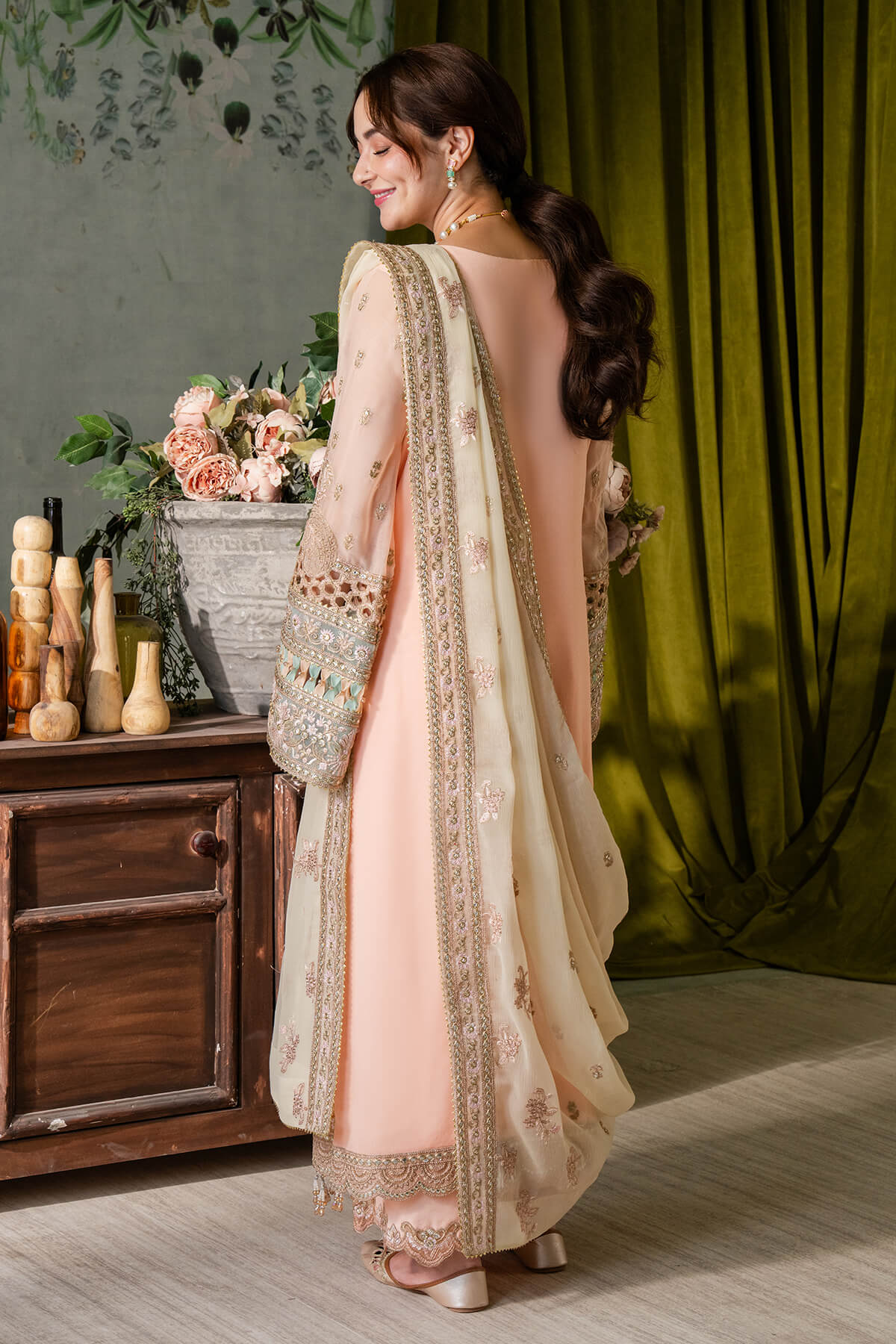 Imrozia Premium | Naina Chiffon | I-193 Kashud - Pakistani Designer Dress - by Imrozia Premium | Type: Formal - 100% Original at Saira Sultan