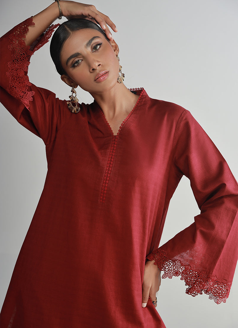 Image | Spring Basics 25 | IJSL-213711 L Red Jacquard