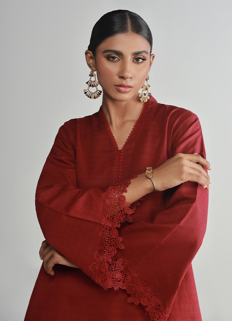 Image | Spring Basics 25 | IJSL-213711 M Red Jacquard