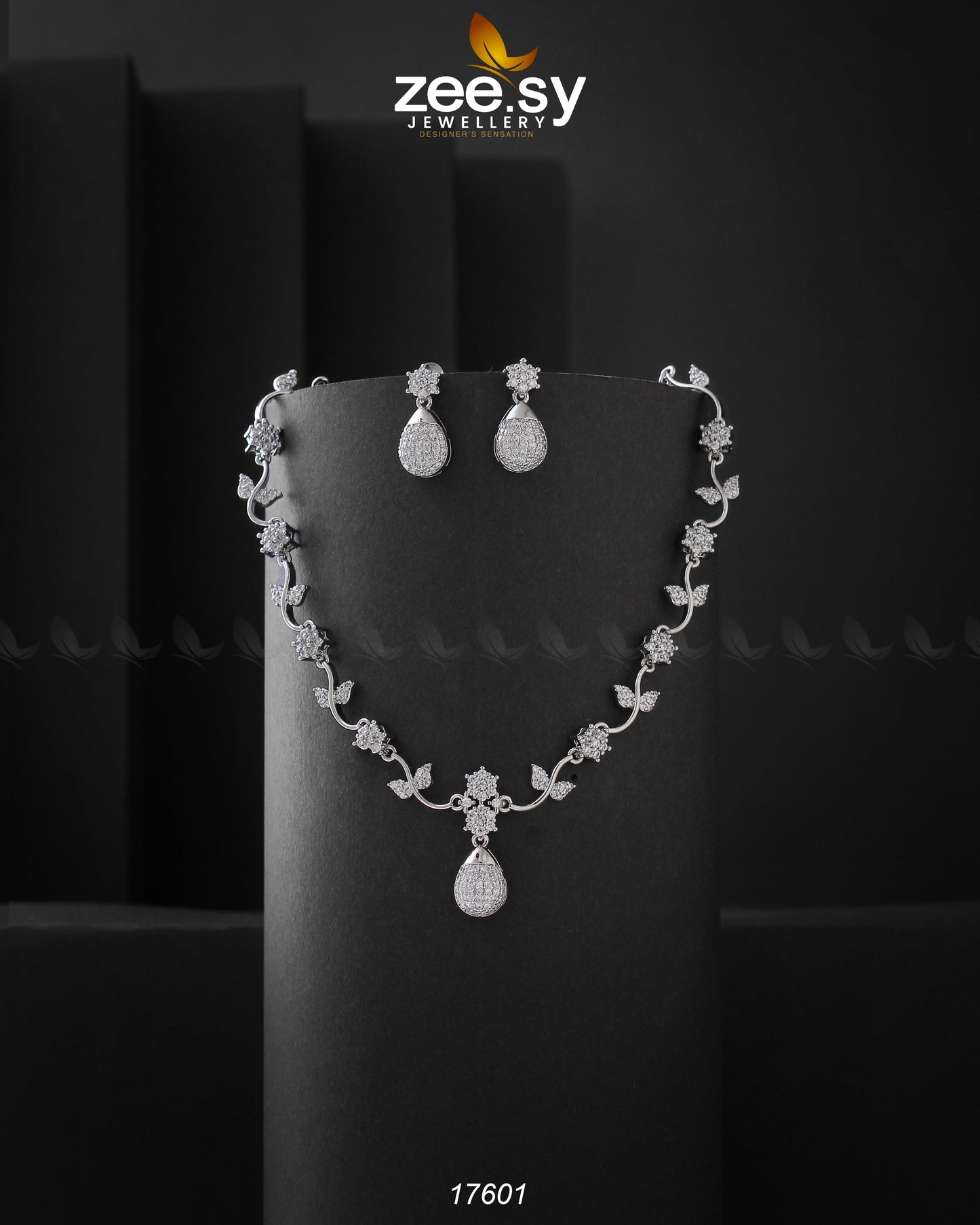 Lariat Necklace Silver