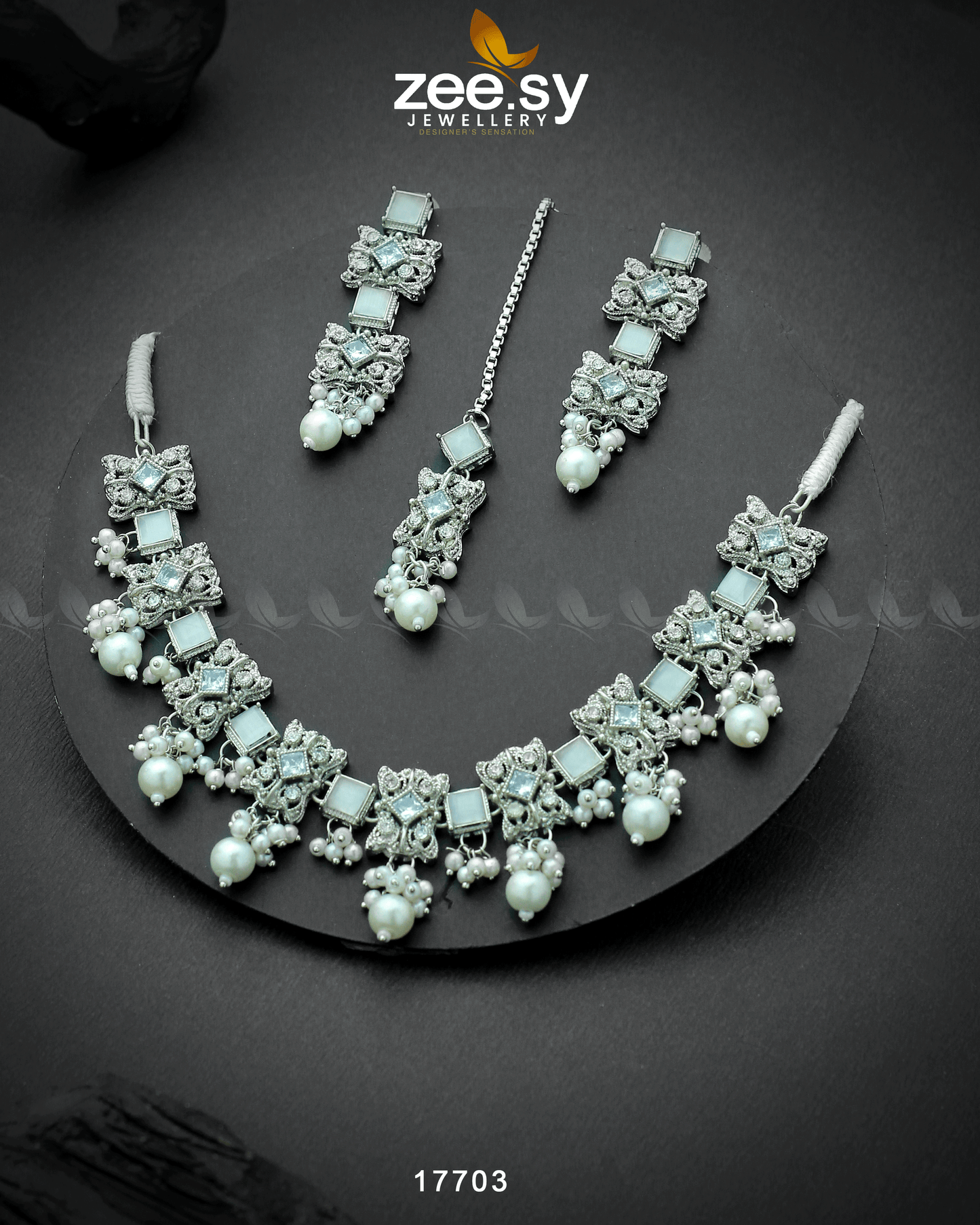 Harbor Necklace Silver Pearl
