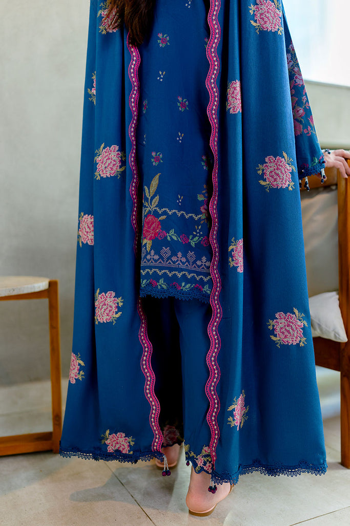 Cross Stitch | Cotton Satin 25 | INK BLOOM - Pakistani Designer Dress - by Cross Stitch - Type : Ladies Clothes - 100% Original at Saira Sultan