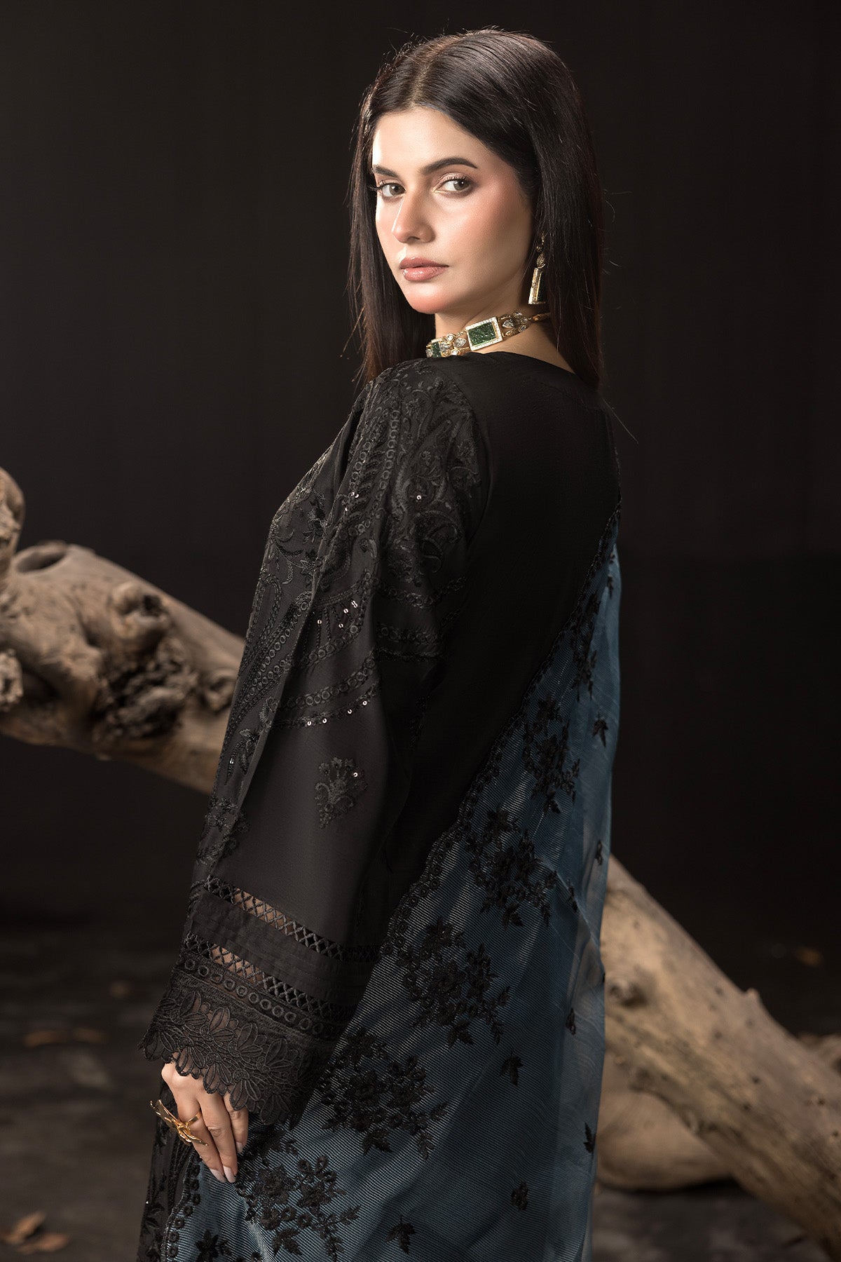 Imrozia Premium | Gulzar e Dil | I.P-100 Dilcheen L Black Viscose