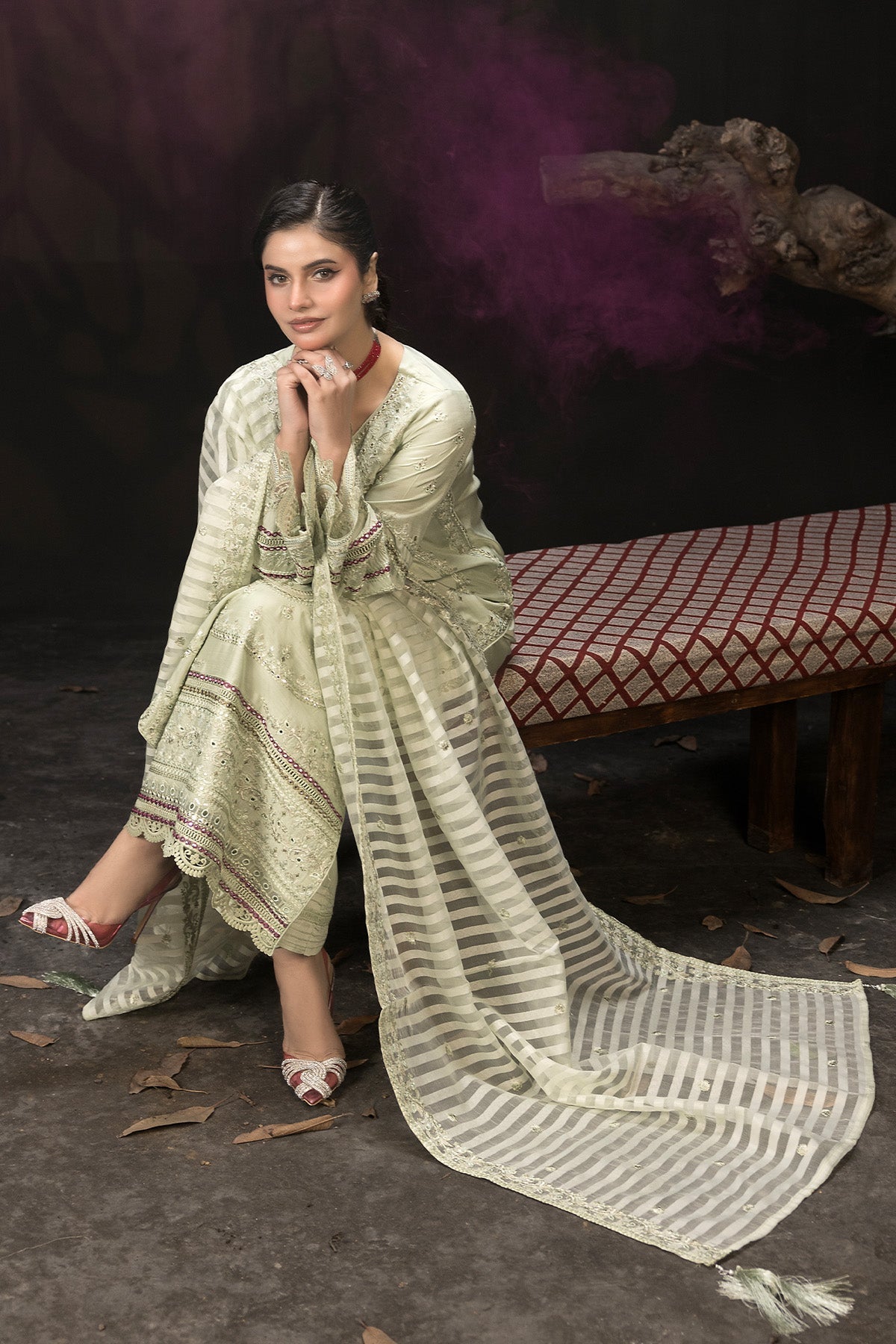 Imrozia Premium | Gulzar e Dil | I.P-103 Hina L Mint Gray Viscose
