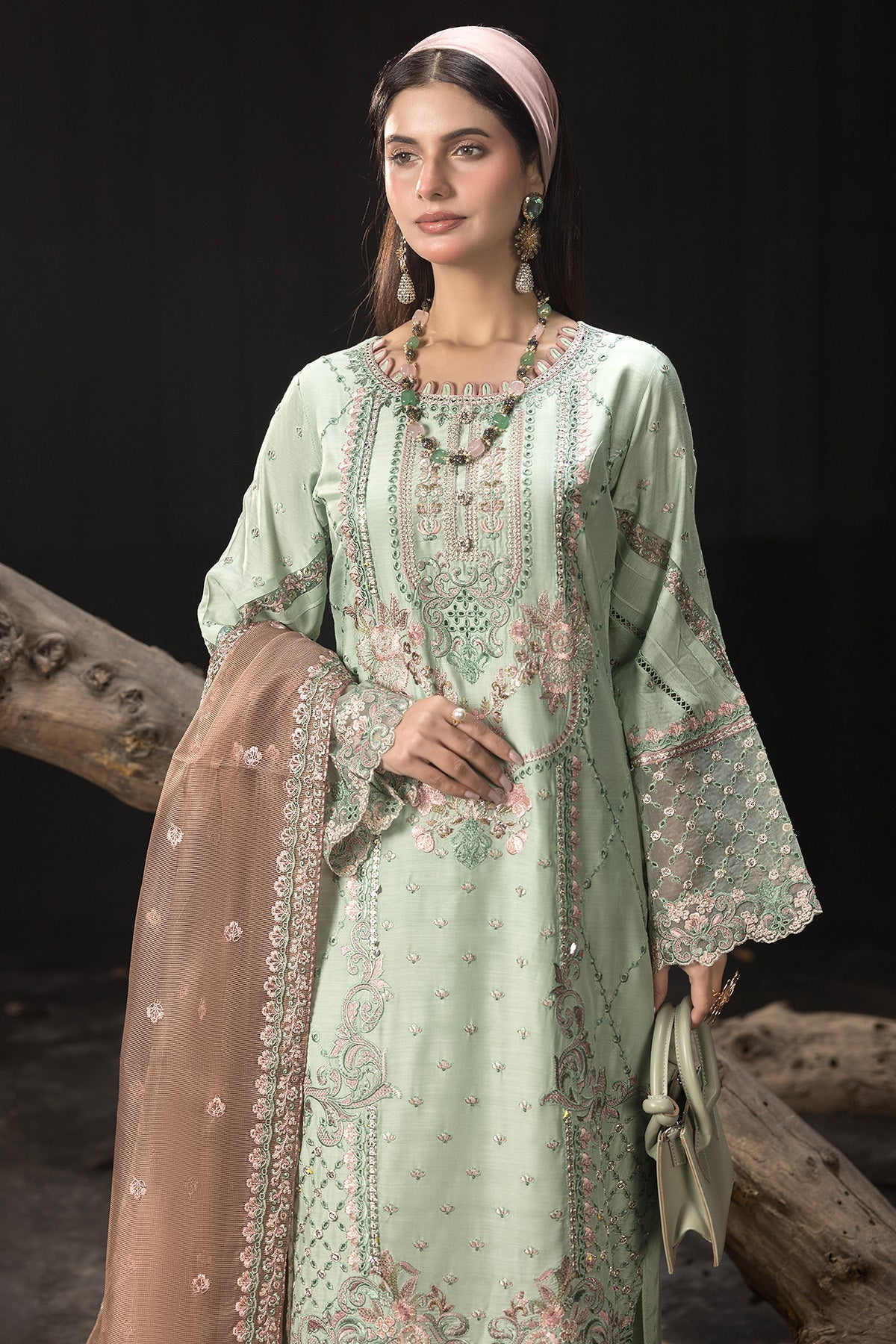 Imrozia Premium | Gulzar e Dil | I.P-99 Naghma XL Pastel Mint Viscose