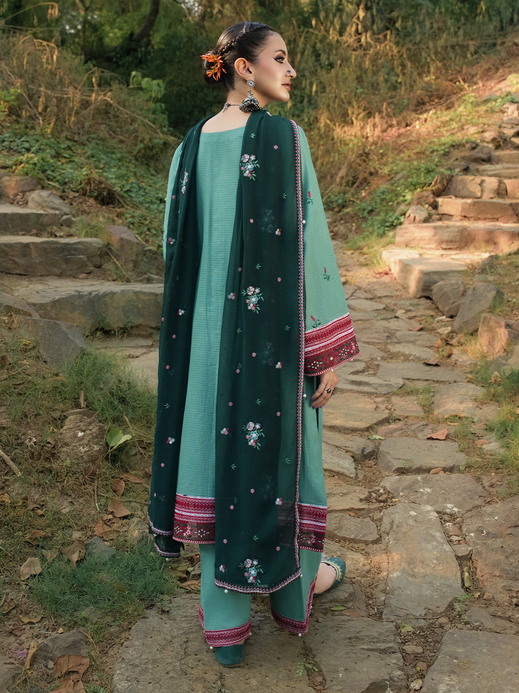 Hemstitch | The Garden Lawn | Jade - Pakistani Designer Dress - by Hemstitch - Type : Ladies Clothes - 100% Original at Saira Sultan