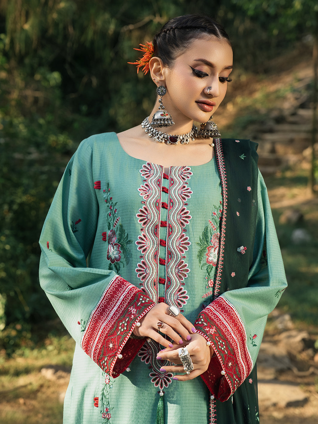 Hemstitch | The Garden Lawn | Jade - Pakistani Designer Dress - by Hemstitch - Type : Ladies Clothes - 100% Original at Saira Sultan