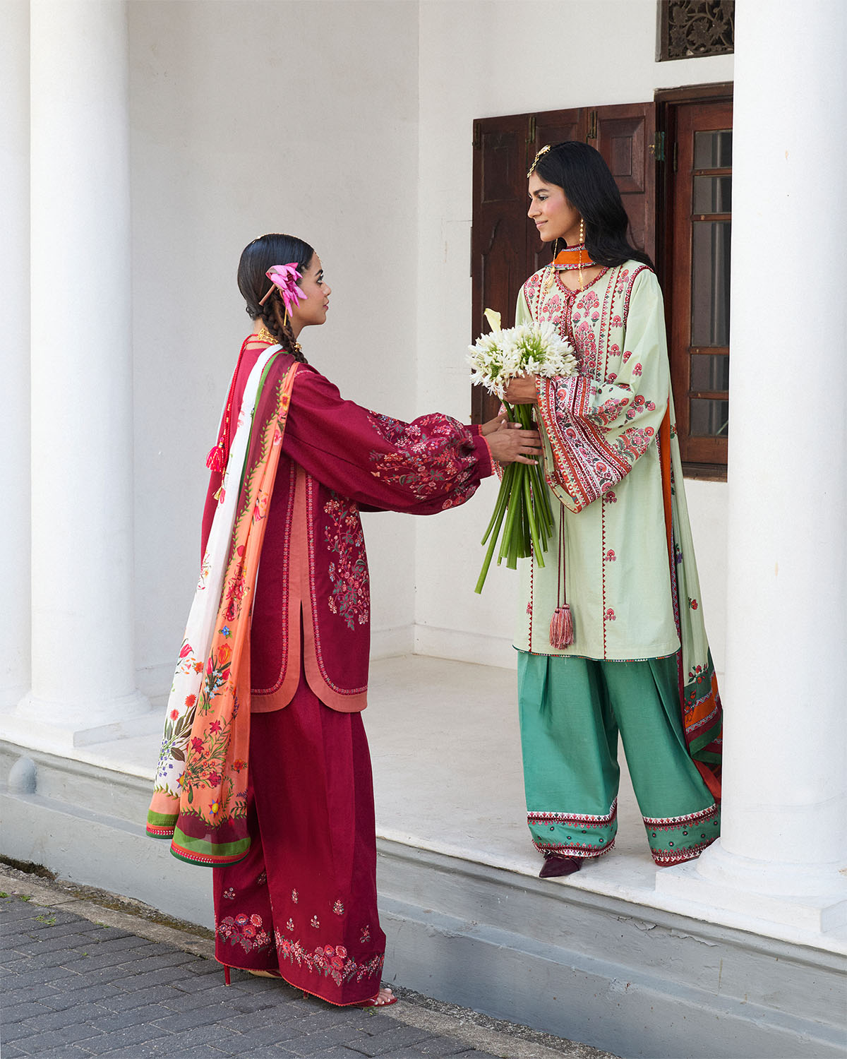 Jugnu | SS 25 | Kunar M Deep Red Cotton